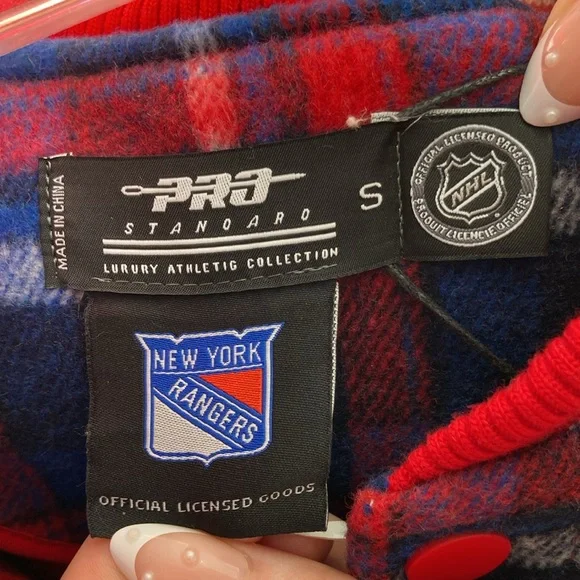 Men’s New NY Rangers Jacket Sz S Official Licensed Goods 2 Pkts In&Out Zip Frnt - Picture 9 of 16